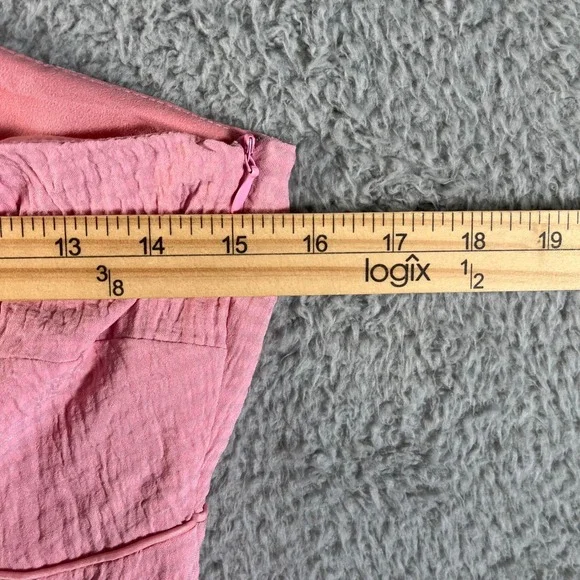 Showpo NWT Razille One Shoulder Puff Sleeve Ruffle Hem Mini Dress Pink US 6 - Picture 6 of 11